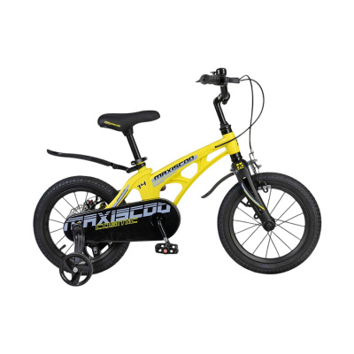 Велосипед детский Maxiscoo Cosmic Стандарт Плюс 14 MSC-C1441 жёлтый матовый 01